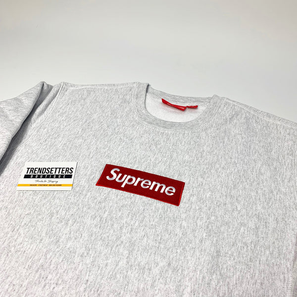 Supreme Box Logo Crewneck Sweatshirt Ash Grey (FW18